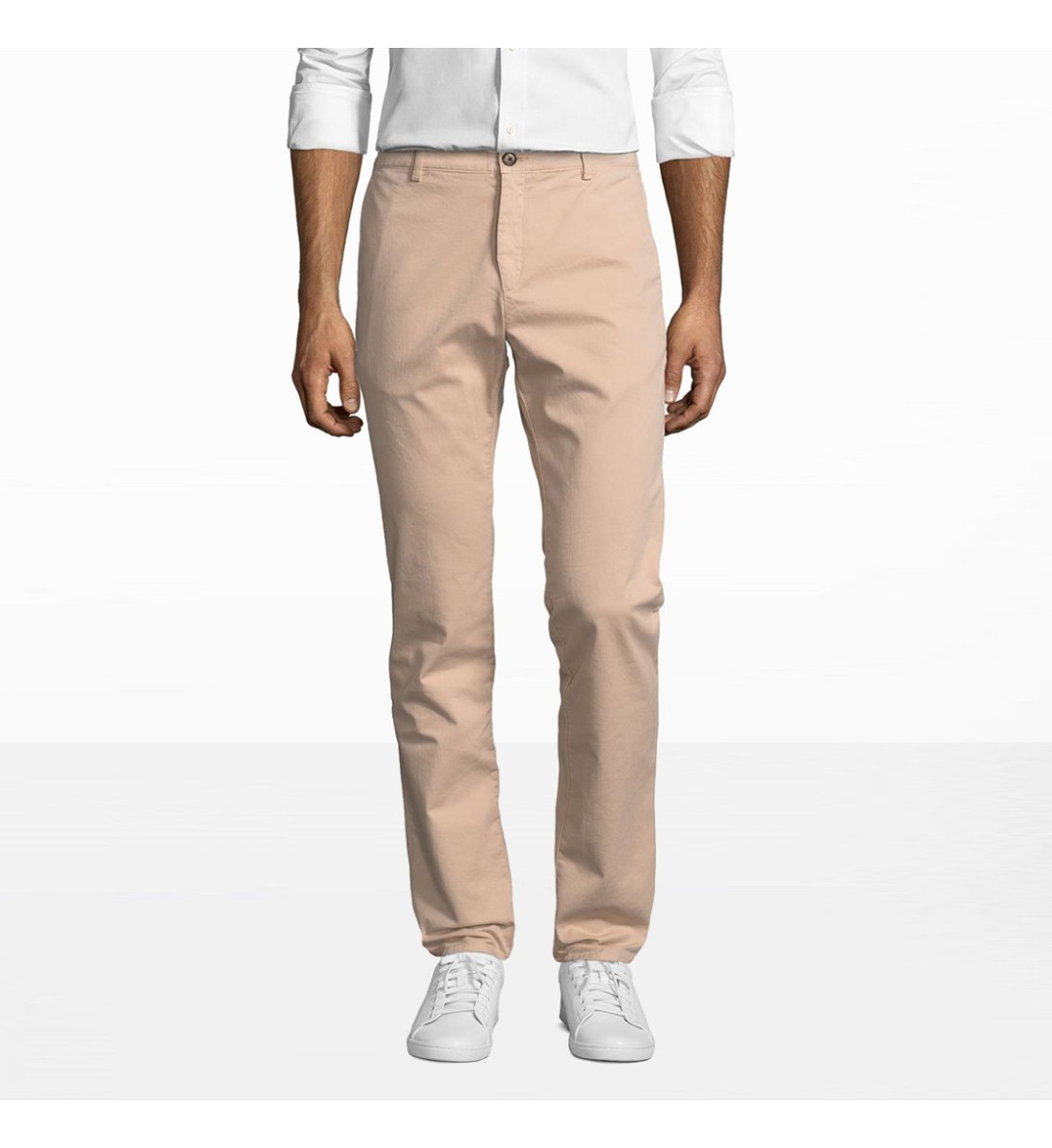 Pantalon Chino Homme, Coupe Regular Fit Légèrement cintrée, Coton