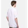 Chemise manches courtes coupe droite en lin BLANC