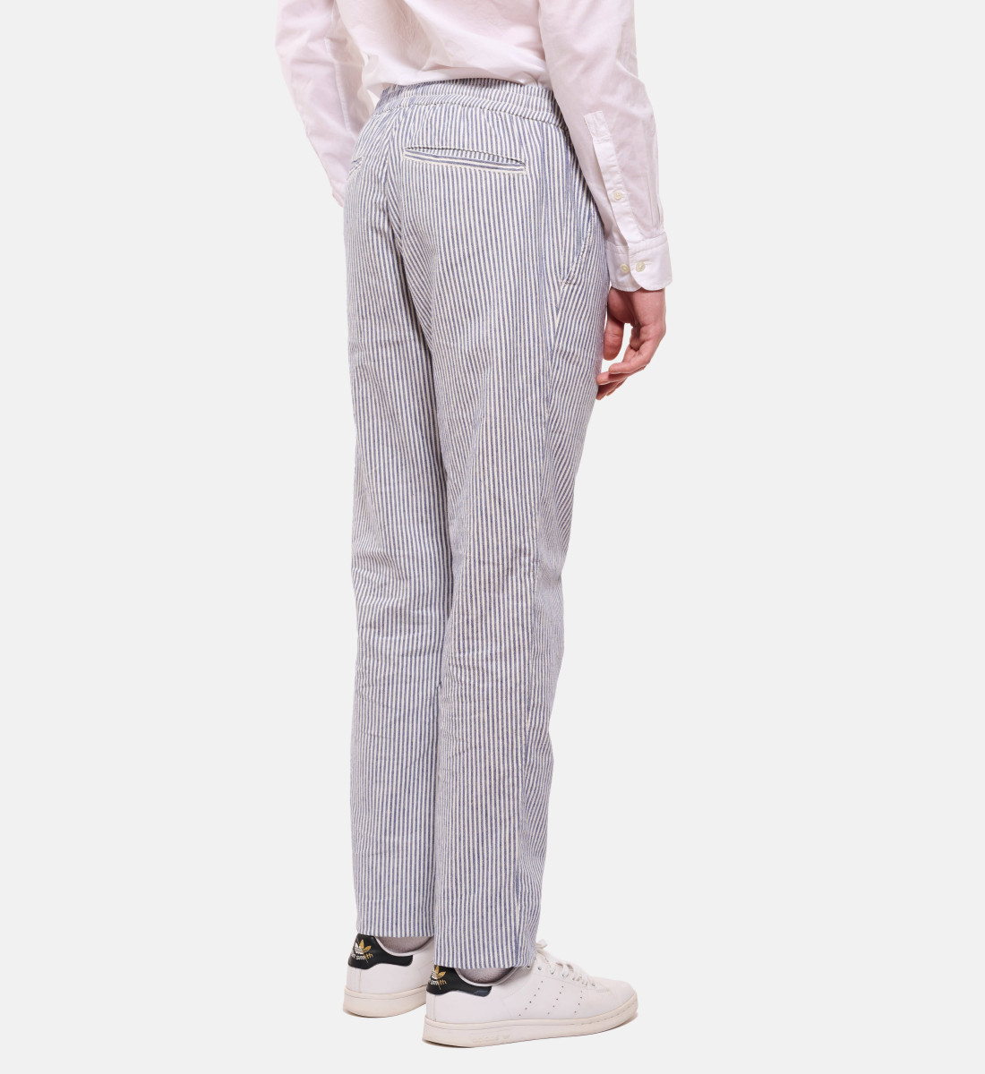 Pantalon coton lin taille élastique