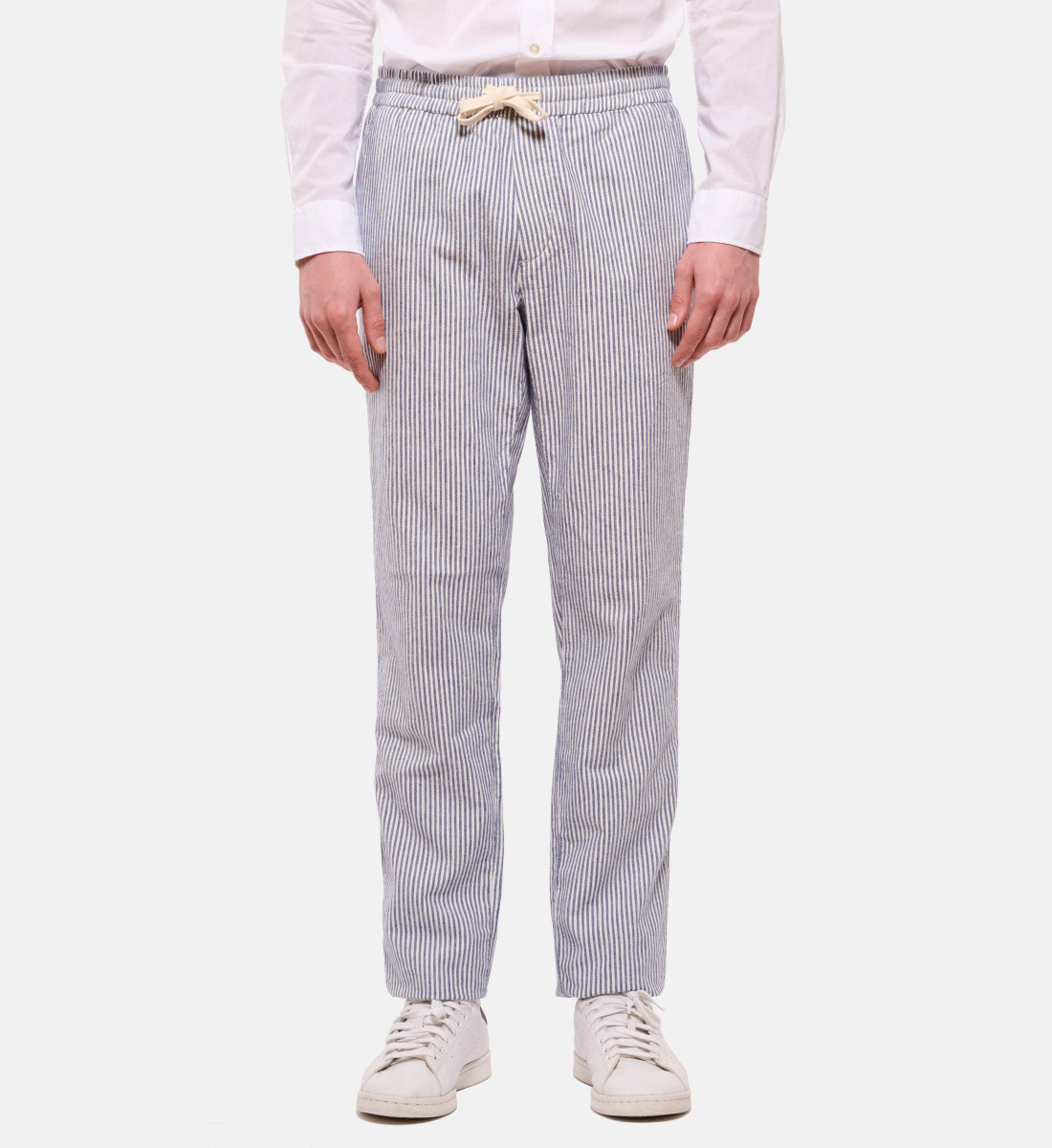 Pantalon coton lin taille élastique